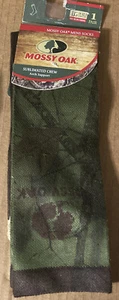 Mossy Oak Men's Socks 1 Pair Sublimated Crew Arch Support Size L 9-12.5 - Picture 1 of 6