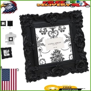 Chic Baroque 4x4 Black Picture Frame with Easel & Hook – Home Décor Essential - Picture 1 of 8