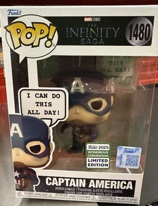 Funko Pop Captain America (I Can Do This All Day) WonderCon 2025 With Protector - Picture 1 of 3