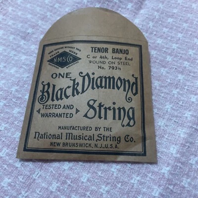 black diamond string tenor banjo C Or 4th, Loop End Wound On Steel - Image 1 of 4