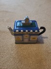 VINTAGE FITZ AND FLOYD OMNIBUS TEAPOT GAS FILLING STATION AUTO SHOP 