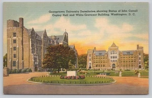 Georgetown University Copley White-Gravenor John Carroll DC Linen Postcard - Picture 1 of 2