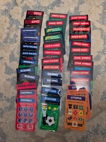 Lot of 36 Vintage Intellivision Overlays - Lot F
