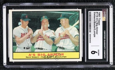 1961 Topps A's Big Armor ( ) Norm Siebern Hank Bauer Jerry Lumpe #119 CGC 6 - Image 1 of 2