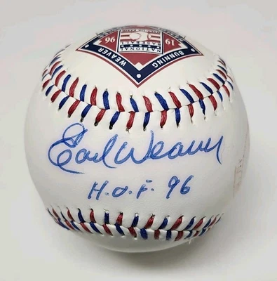Earl Weaver Signed Autographed Hall of Fame Logo Fotoball HOF Postmark B6 - Image 1 of 4