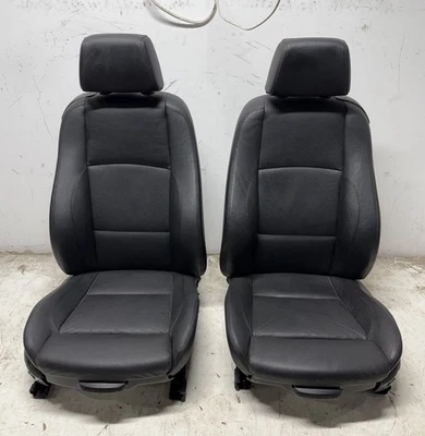 2009 - 2013 宝马 E82 1 系列轿跑车工厂前运动座椅一对黑色皮革原始设备制造商 — 第 1/4 张图片
