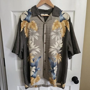TOMMY BAHAMA Men's L 100% Silk Hawaiian Resort Dadcore Preppy - Picture 1 of 13