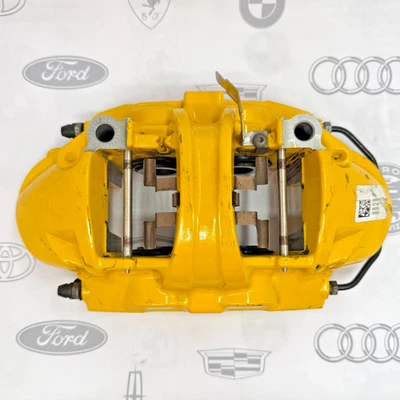 2017-2022 ALFA ROMEO STELVIO FRONT LEFT BRAKE CALIPER YELLOW OEM 20J0510907L - Image 1 of 4