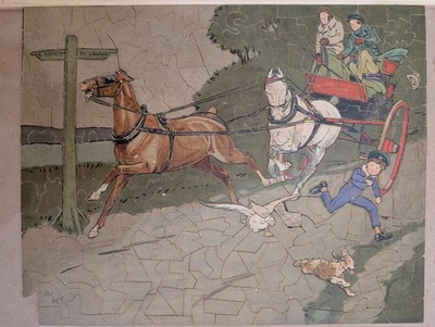 Pastime Puzzle Wood Jigsaw 266 Piece " Trouble Ahead" - Image 1 of 4