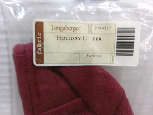 Longaberger Holiday Helper Paprika # 2784527 Small Liner - Picture 1 of 4