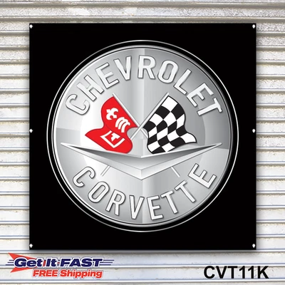Corvette Banner Sign Wall Art 1958-1962 - Image 1 of 4
