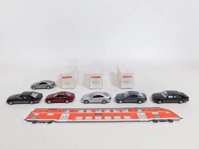 6X H0 1:87 PKW MB: 219 E-Klasse + 221 CLK + 500 SEL TOP + 3X Box #CZ325-0,5 - Immagine 1 di 4