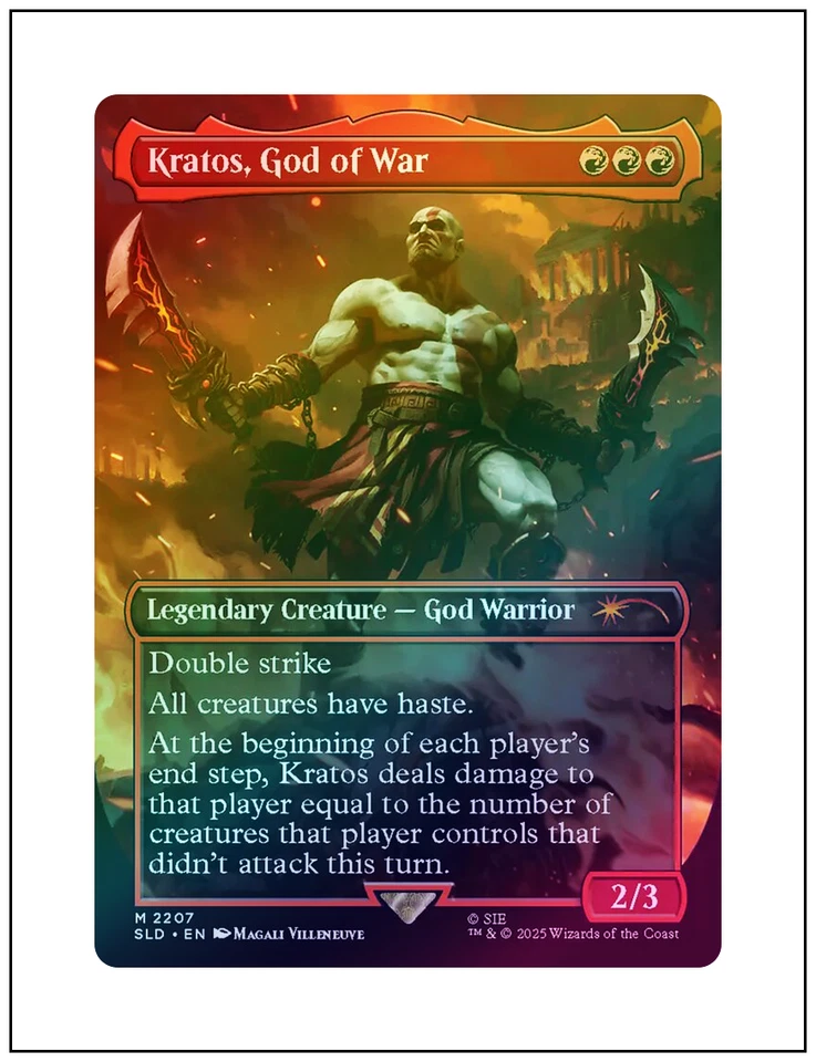 1x Kratos, God of War, 2207, Foil, God of War Secret Lair, Magic MTG NM - Image 1 of 1