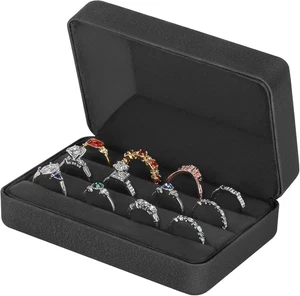Velet Ring Aufbewahrungsbox für mehrere Ringe, Reise Schmuck Ring Ohrstecker Hol - Bild 1 von 7