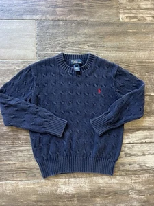 Maglione Polo Ralph Lauren Taglia S Ragazzo Maglia Cavo Maglione Navy 100 Cotone - Foto 1 di 6