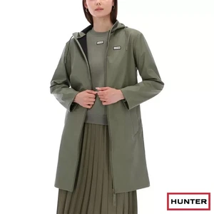 Hunter Women's Bay PU Raincoat Waterproof Windproof Green Medium - Picture 1 of 5