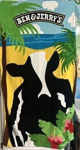 Vintage Ben & Jerry's Woody Jackson 2004 Beach Towel 38" x 63" NEW (448) - Picture 1 of 6