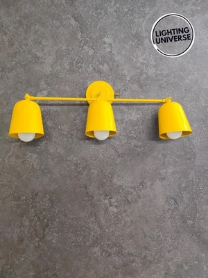 Handmade Yellow Brass Vanity Light: Modern Three-Arm Wall Sconce Christmas Gift - Image 1 of 4