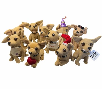 Taco Bell Dogs Plush Toy Chihuahuas Lot Of 10 Yo Quiero Collectible Fast Food - Image 1 of 4