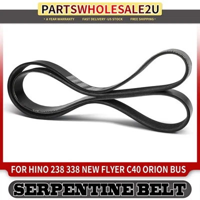 Cinturón serpentino de alta resistencia de 51,41 pulgadas para autobús Hino 238 258 338 nuevo Flyer C40 Orion Foto 1 de 4