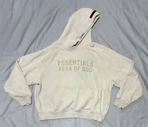 Fear of God Essentials Hoodie Womans Small Beige Pullover Sweater Sweatshirt - Picture 1 of 13