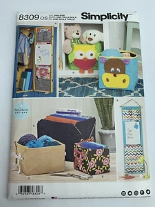 Simplicity Sewing Pattern 8309 One Size Organizers, Wall Organizer, Bin UNCUT - Picture 1 of 10