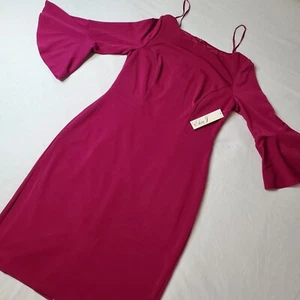 Eliza J Womens Size 8 NWT Sheath Dress Bell Sleeve Bateau Knee Length Pink - Picture 1 of 7