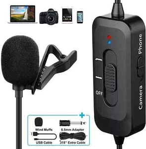 Lavalier Ansteck Mikrofon 360° Omnidirektionale Rauschunterdrückung Wiederaufladbar 8m - Bild 1 von 7