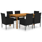 Tidyard 7 Piece Garden Dining Set  Setting Table And Chairs, Patio C6a7