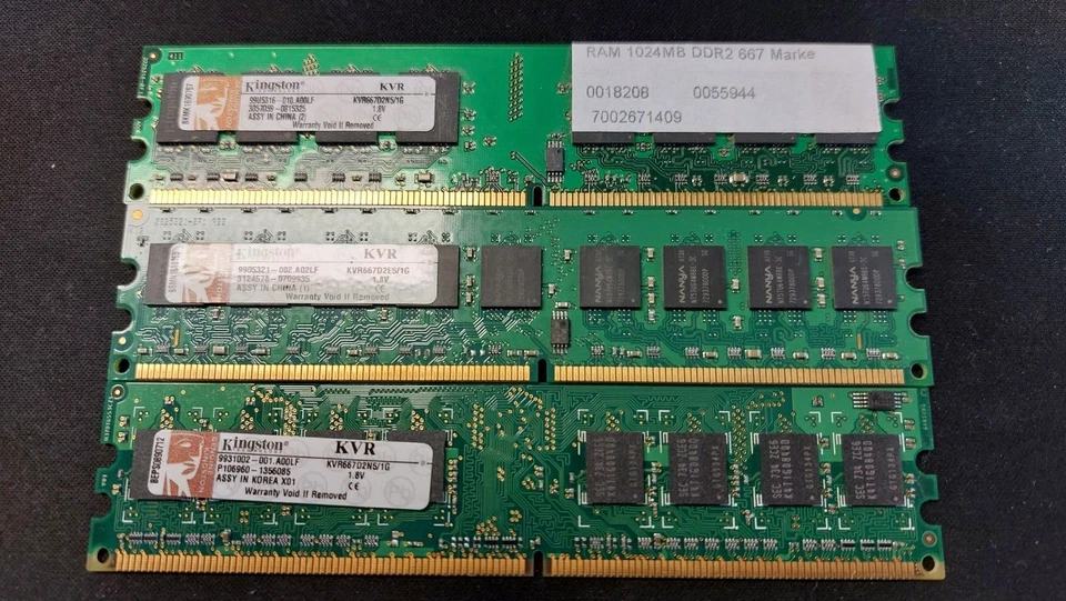 Kingston 1GB KVR667D2N5/1G RAM Riegel DDR2 - Bild 1 von 1