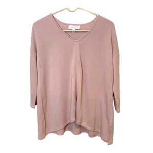 Pure Jill Women's 3/4 Sleeve Top Size S Petite SP PS Sandwashed Pink Tencel - Picture 1 of 4