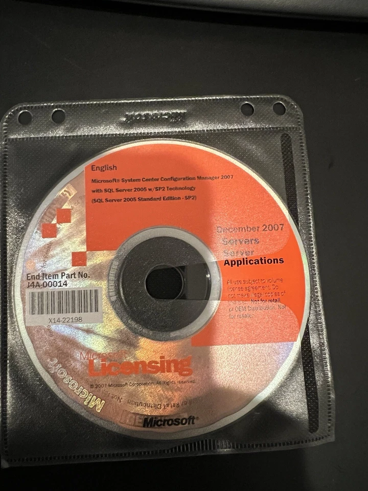 Microsoft System Center Configuration Manager 2007 W/ SQL Server 2005 No Key - Image 1 of 1
