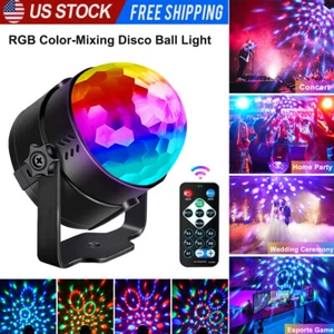 Sound-Activated Crystal Magic Ball Light Disco Party KTV Stage Lighting W/Remote - Picture 1 of 7