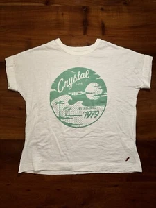 Crystal Cove Women’s White Short Sleeve Destination Tee Shirt Sz Small - Picture 1 of 8