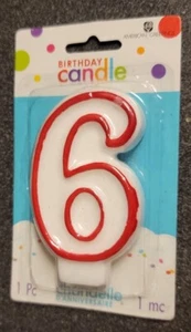 American Greetings Birthday Candle NIP Six 6 - Picture 1 of 2
