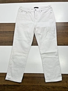 True Religion World Tour Womens Size 33 White Halle Mid Rise Capri Jeans Pants - Picture 1 of 10