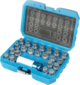 23Pcs Wheel Lock Lug Nut Remover Kit Automotive Wheel Anti-Theft Screw Removal K - Picture 1 of 5