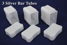 3 New Heavy Duty Coin Safe 1oz Silver Bar Tubes w Lids / Holds 20 Bars Per Tube