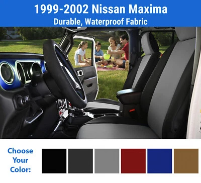 Capas de assento de neoprene genuínas para 1999-2002 Nissan Maxima - Imagem 1 de 4