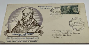 1955 France Illustrated First Day Cover. Double Postmarks. Great Cover. - Picture 1 of 4