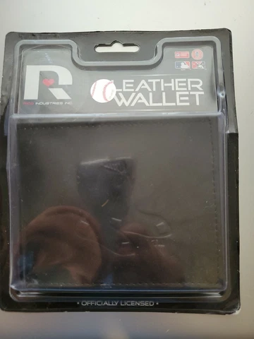 Boston Baseball Red Sox MLB Embossed Black Leather Billfold Wallet Cover
