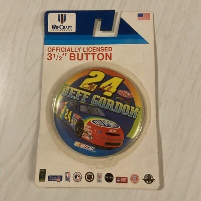 Jeff Gordon DuPont #24 Wincraft 3-1/2” Button Pin Vintage 1999 NEW! - Image 1 of 2