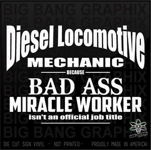 LOCOMOTORA MAL CULO MECÁNICA Vinilo Adhesivo Calcomanía Divertida Ventana de Trabajo Calificado - Imagen 1 de 4