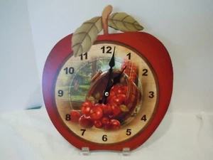 Apple Wall Clock 10" x 12" - Picture 1 of 4