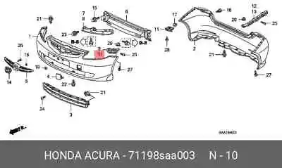 GENUINE Left Front Bumper Support Bracket for Honda Jazz GD1 GD3 NEW - Image 1 of 3