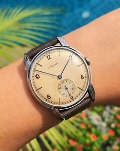 LONGINES Calatrava Vintage Watch 1940s Cal. 12.68z w. Extract Art Deco Bauhaus