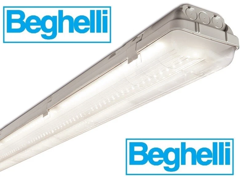 PLAFONIERA STAGNA 2X18 IP65 VUOTA PER TUBI LED 220V 600mm BEGHELLI 72001ST - Immagine 1 di 1