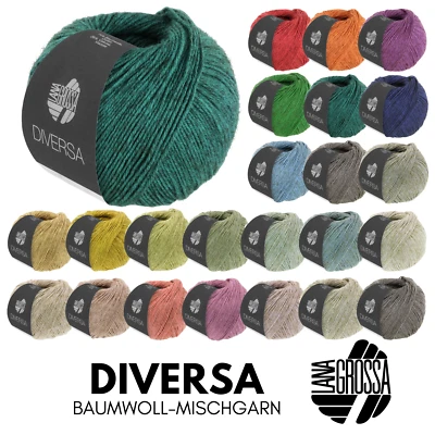 Lana Grossa DIVERSA 50 g leichtes Baumwollgarn mit zartem Mélange-Effekt 210 m - Bild 1 von 4