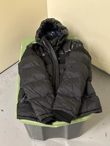 Tommy Hilfiger Men's Black Pearlized Hooded Performance Puffer Jacket Small - Picture 1 of 6