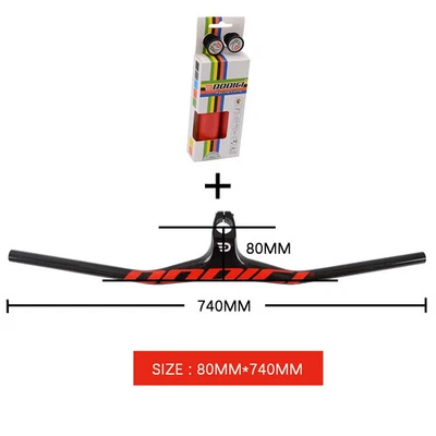 Carbon Handlebar Integrated Riser Bar for Mountain / Road Bike Steering Wheel - Image 1 of 4